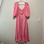 Loeffler Randall  NWT Linen Carmina Curve Seam‎ Long Sleeve Dress Bubblegum Pink Photo 2