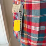 Vintage 70s 80s That’s Me Red Blue Plaid Collared Short Sleeve Shirt Sz 13/14 Size M Photo 5