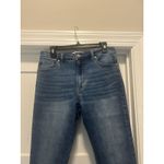 KanCan Mid Rise Tapered Leg Jeans Size 13/30 Dark Wash Stretch Denim Frayed Hem Blue Photo 1