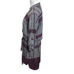 Tuckernuck  Antik Batik Belted Shirt Dress Women’s Large Purple Gray Tie Dye Photo 6