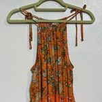 Chelsea and Violet Orange Floral Tiered Midi Shift Dress Sz M Photo 2