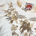 Johnny Was NWOT  Embroidered Floral Waffle Knit Sweatshirt Size S Crew Neck Photo 8