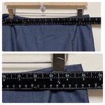 Oscar de la Renta Blue Wool Mohair Viscose Blend Lightweight High Rise Pant 8 Photo 4