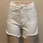 Princess Polly  White High Waist Shorts Photo 2