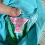 Lilly Pulitzer Blue & Green Tropical Leaf Print Pants Photo 2