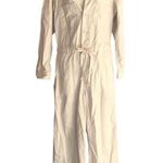 Levi's Cream Button Up Long Sleeve Jumpsuit Photo 1