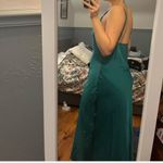 Paper Heart Emerald Green Maxi Slip Dress with Cowl Neck Photo 2