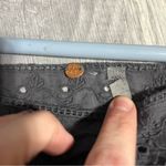 Free People  Dark Gray Lace Short Sleeve Tank Top/Crop Top; XS Women's Photo 6