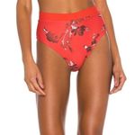 House of Harlow Red Floral High Waisted Bikini Size M Photo 1