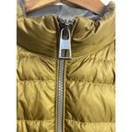 Michael Kors  Vest Down Quilted Gold‎ Brown Medium Pockets Lightweight Full Zip Photo 2