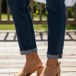 a.n.a  Daly Womens Cognat Brown Suede Strappy Open Toe Block Heel Sandals Photo 0