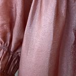 Stine Goya Daki Tiered Long Sleeve Hammered Satin Dress Size Small Embroidered Pink Photo 8