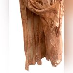 Magnolia Boutique Fairytale Romance Romper Lace‎ Maxi Dress Sleeves VNeck Small Tan Photo 4