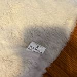 Amazon Women's  Cable Knit Toggle Sweater Sherpa - Mustard/Brown - Size M Photo 2