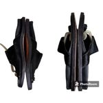 Naked Feet Sandals Flats 8.5 Beaded Toe Loop Black Leather Nubuck Square… Photo 7