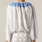 MELISSA ODABASH Patty Shoulder Detail Tunic Top White Size one side fits all Photo 3