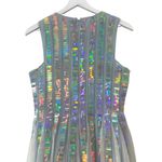ASOS Silver Holographic Sleeveless Fit & Flare Party Dress Size 6 Photo 10