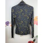 Evereve  Green Paisley Spandex Cowl Neck Top - Size - XS Photo 1