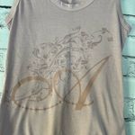 ZARA  Pastel Pink Graphic Sleeveless Tank Top Crew Loose Fit Summer Shirt SZ M Photo 7