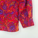 Sharagano Vintage 90's Shaka Womens Paisley Print Long Sleeve Button-up Shirt Size 10 Photo 10