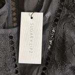 Sugar + Lips Black Lace Top Shorts Romper Jumpsuit Size Large NWT Photo 6