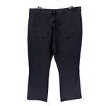 Topshop High Rise Straight Leg Plus Jeans Womens 16 Black Cotton Raw Hem NEW Photo 2