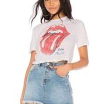 Daydreamer  Rolling Stones '89 Rebel Crop Tee Vintage Gray & Red | L Photo 0