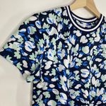 Lady Hagen  Ditsy Buds Navy Short Sleeve Crewneck Golf Shirt Womens Size Small Photo 3