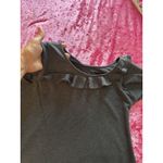 Women’s Mossimo Supply Co Gray Cold Shoulder Sweater Ruffle Cottagecore XXL Photo 7