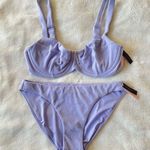 Victoria's Secret  Terry Cloth Underwire Bikini Top & Bottom Swim Set NEW Lilac Photo 4