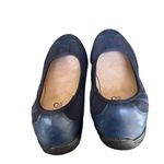 Mountain Sole  blue faux leather and fabric comfort flats women’s size 8.5 Photo 3