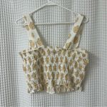 J.Crew  Smocked Tube Top Gathered Floral Block Print Size Large Photo 8