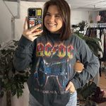 Daydreamer  AC/DC For Those About To Rock Long Sleeve Shirt Gray Size Medium Photo 0