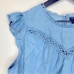 Torrid  Flutter Blouse Medium Wash Denim Size 0 = Size L/12 Photo 8