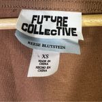Future Collective Sweetheart Neck Long Sleeve Top Womens XS Brown Neutral Photo 4