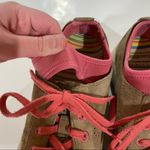 Dansko  Elise Suede Leather‎ Lace Up Comfort Shoes Size 39 Tan Pink Photo 11