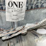 One Teaspoon  Blue Distressed Frayed Hem Denim Skirt Photo 5