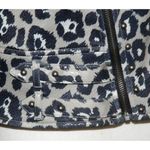 Crazy Train NWT Leopard Print Moto Jacket Size M Zip Up Studded Vegan Leather Photo 4