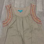 Calypso St. Barth 🔵 Calypso embroidery khaki pink dress small Photo 2