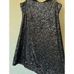 DKNY Gray Black Sequin Mini Sheath Dress NYE Holiday Christmas Size L Festive Photo 7
