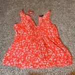 Sanctuary Floral Tank Top Pintuck V-Neck Sleeveless Blouse Size L Photo 0