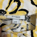 Dress Barn Blazer Jacket Women Size 20W Yellow White Floral Lined Elbow Sleeve Photo 2