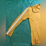 Old Navy  Women’s Mustard Yellow V-neck Oversized Long Sleeve Blouse Size M Photo 4