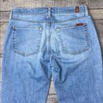 7 For All Mankind Josefina Skinny Boyfriend Light Blue Distressed Jeans Photo 3