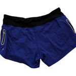 Lululemon Run Bright At Night Short Pigment Blue Purple Size 8 Zip Pockets Lined Photo 2