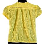 Urban Outfitters  O Simone Yellow Sheer Button-Up Blouse - Size Medium - NWOT Photo 4