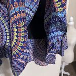 Liberty Love  Colorful blouse high low hem womens 1X oversized flowy Photo 3