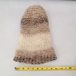 Brown Cable Knit Y2K Vintage Hippy Unisex Cottage Boho Bucket Beanie Cap Hat Photo 4