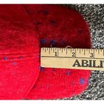 Pia Rossini Hat Cap Snap Back Red Wool Galway Cap Dot Pattern Womens Adjustable Photo 6