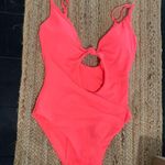 ANDIE  Swim The Santorini One Piece Neon Coral Eco Nylon Size Medium Photo 3